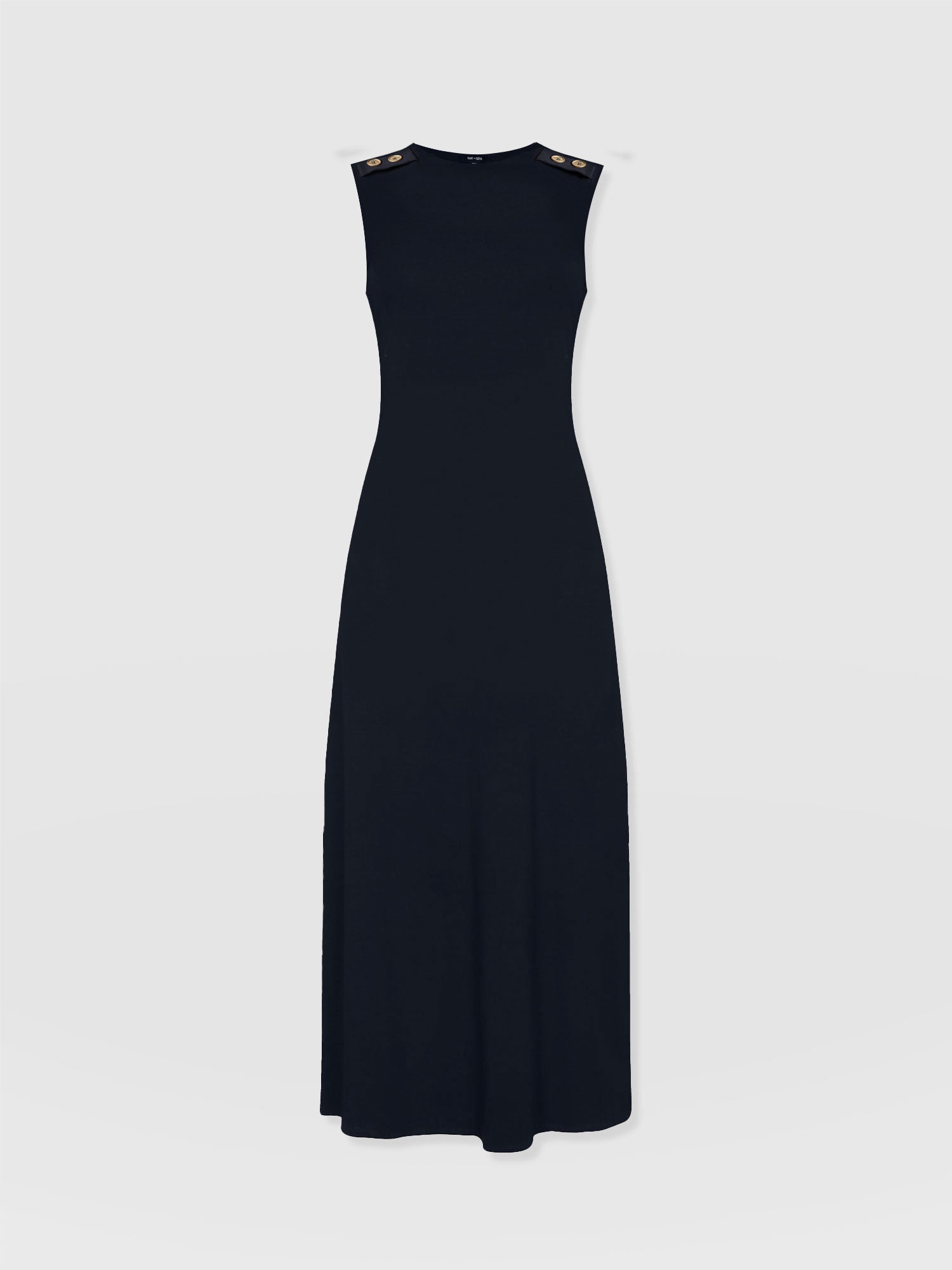 Sleeveless Runway Maxi Dress - Navy